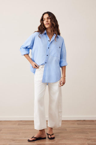Peta Oversized Shirt - Sky Blue