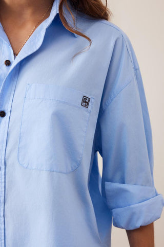 Peta Oversized Shirt - Sky Blue