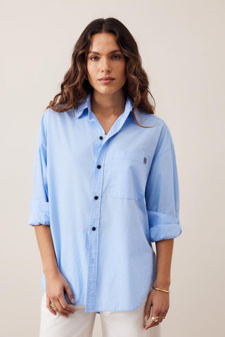 Peta Oversized Shirt - Sky Blue