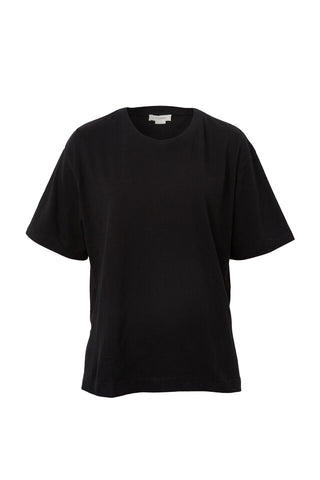 Slouchy Split Hem Tee - Black