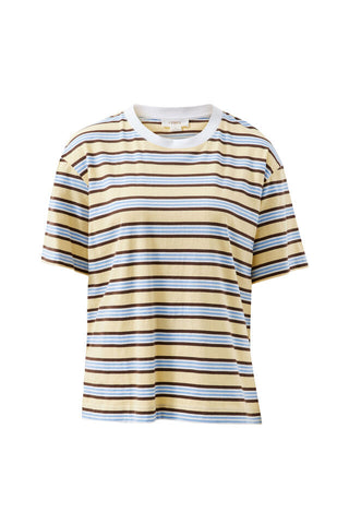 Stevie Slouchy Tee/New Butter Brunette Stripe