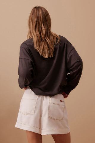 Relaxed Every Day Short - Ecru Twill