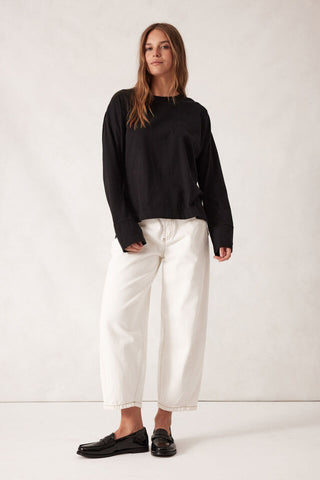 Slouchy Long Sleeve Tee - Black