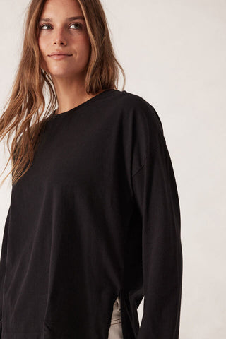 Slouchy Long Sleeve Tee - Black