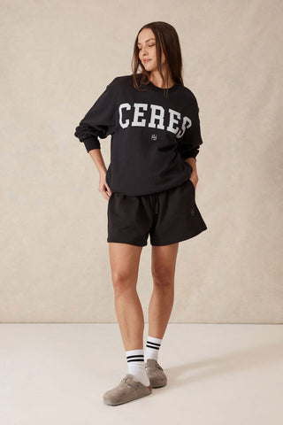 Isla oversized slouchy crew - Phantom