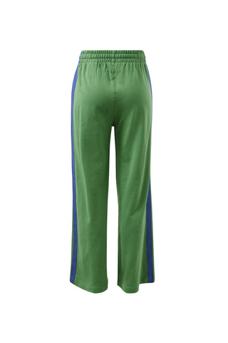Gigi Wide Leg Te/Pistachio Washed Navy Side Stripe