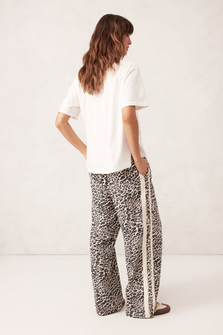Relaxed drawstring pant - Leopard