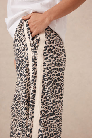 Relaxed drawstring pant - Leopard