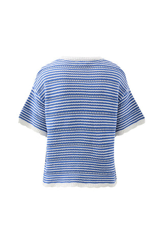 Nina Boxy Knit/Tee - Summer Blue Stripe