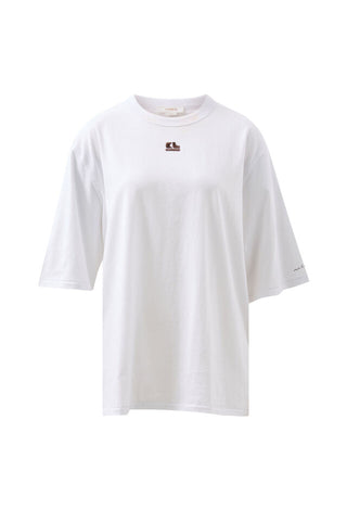 Liv Oversized Tee - Choc Embroidery