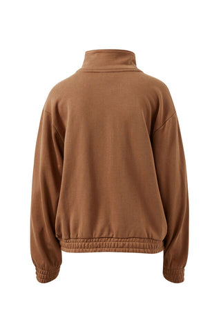 Freya Zip Thru Sweat - Toffee