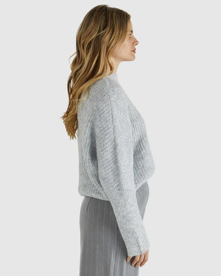 Romee Knit - White Marle