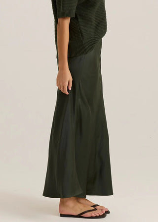 Jasper Slip Skirt - Olive