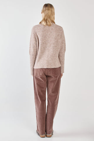 Marli Boxy Rib Knit -Fawn Brown