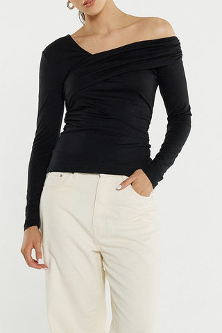 Tess Assym Top - Black