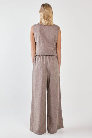 Thalia Pull On Pant - Chocolate Birdseye - Brown