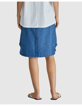 Dara Denim Skirt - Vintage Blue