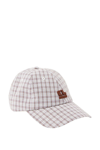 Pip Everyday Cap - Whine Choc Blue Check