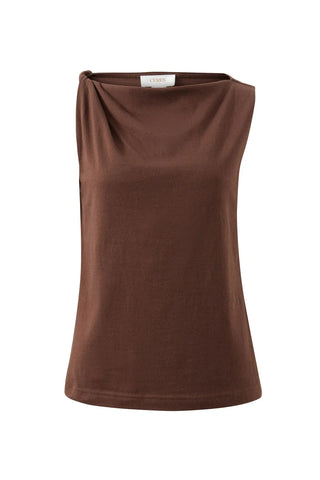 Tahlia Twist Strap Tank -Chocolate