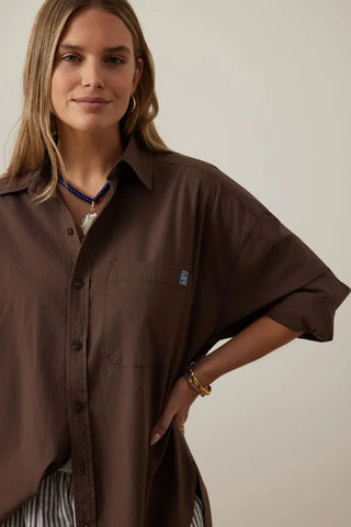 Peta Oversized Shirt/Brunette Brown
