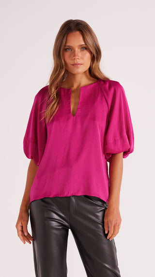 SAFIRA BLOUSE - BERRY