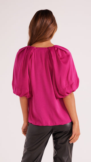 SAFIRA BLOUSE - BERRY