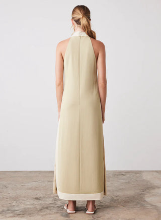 Voyage Maxi Dress - Celery/Cream