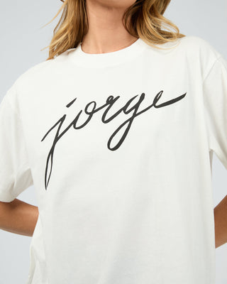 Jorge Script Tee -White