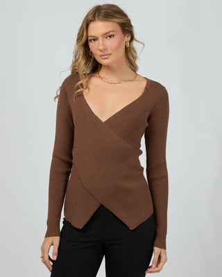 Micha Knit Top - Brwn