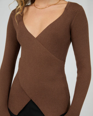 Micha Knit Top - Brwn