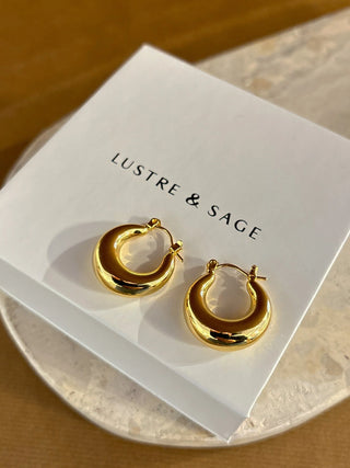 Amaline 18K Gold Hoops - SML