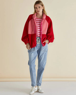 Franklin Fleecy Jacket - Pink/Red