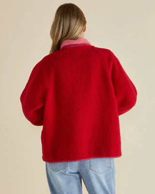 Franklin Fleecy Jacket - Pink/Red