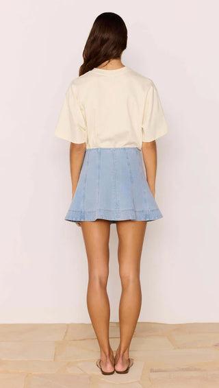 Safir Denim Mini Skirt - Light Blue