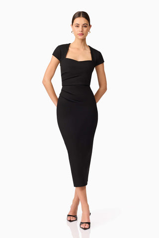 Alina Midi Dress - Black