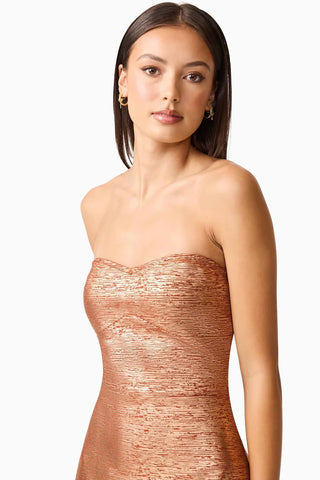 Rhian Midi Dress - Rust