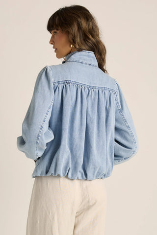 Lila Denim Bubble Jacket