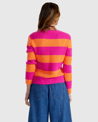 Santos Knit - Orange/Pink Stripe