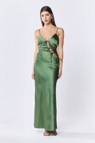 ADRIANA HANDS ARE TIED MAXI DRESS - OLIVE