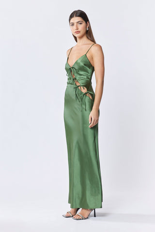 ADRIANA HANDS ARE TIED MAXI DRESS - OLIVE