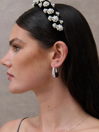 Square Silver Earring
