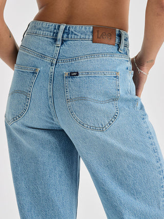 High Straight Crop - Skyline Blue