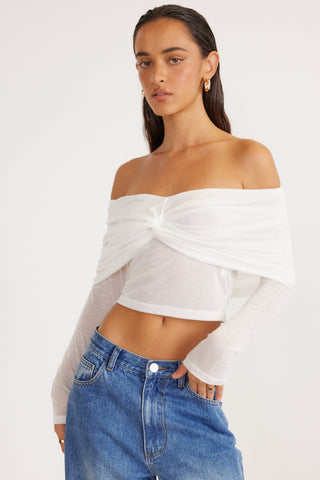 MADRID OFF SHOULDER TOP - WHITE
