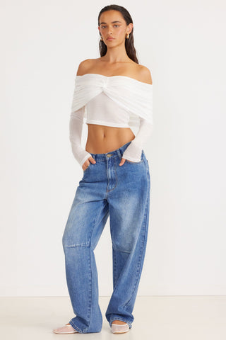 MADRID OFF SHOULDER TOP - WHITE
