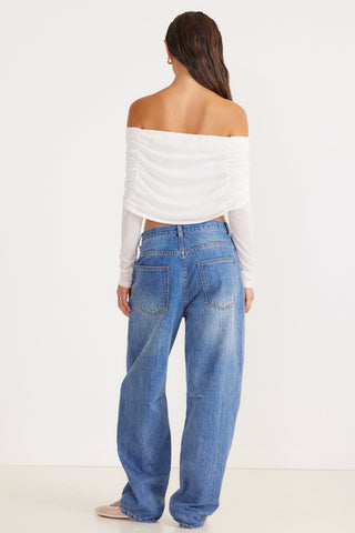 MADRID OFF SHOULDER TOP - WHITE