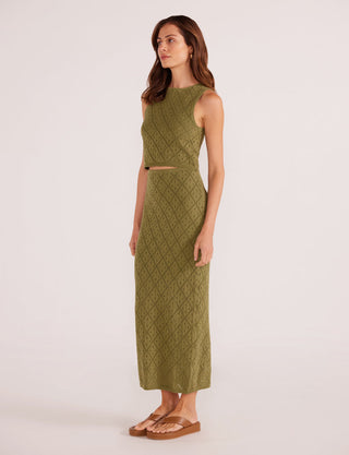 SOLANO KNIT TANK - KHAKI