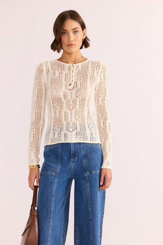 Adelle Knit Top - Cream