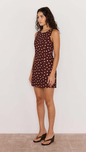 Cedar Mini Dress -Choc spot