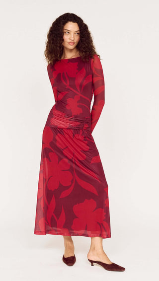 Airi Mesh Midi Dress