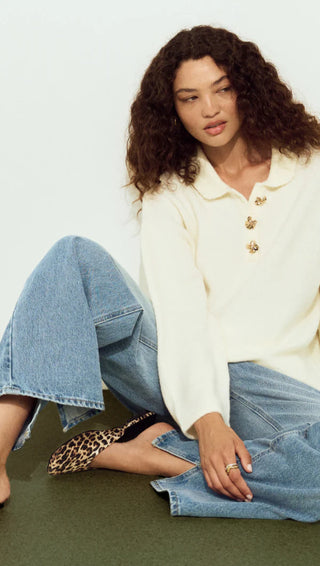 Isla Polo Knit - Cream